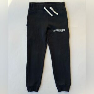 True Religion Kids Jogger Pants Logo Black Size 5